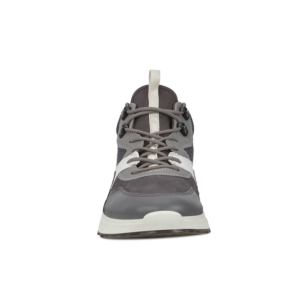 Mens Sneakers - ECCO St.1 Ankle Boot - Dark Grey - 2740HNBJK